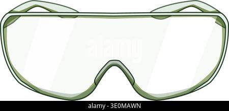 Schutzbrille zum Schutz der Augen in der medizinischen Umgebung Stock Vektor