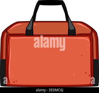 Weekender-Tasche mit Reise- und Urlaubsaccessoires Stock Vektor