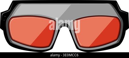 Schweißschutzbrille zum Schutz der Augen bei der Arbeit Stock Vektor