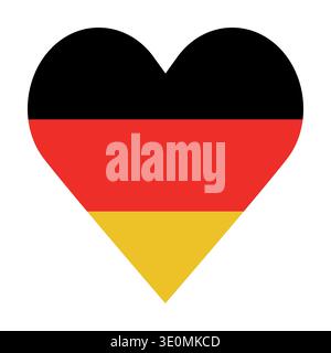 Flags of Germany - flache Kollektion. Flaggen mit unterschiedlich geformten zwölf flachen Symbolen. Vektorillustrationssatz. Deutschland Flaggensymbol mit Polsymbol Vektor il Stock Vektor