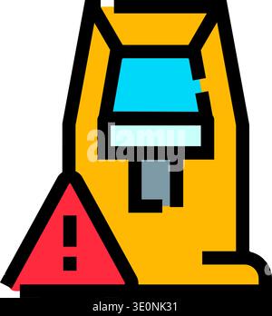 Schild für nassen Boden mit Warnsymbol für Gefahr Stock Vektor