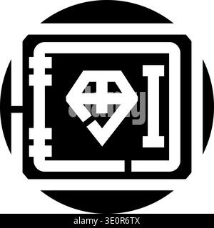 Diamantsymbol im Safe Stock Vektor
