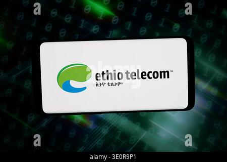 Stuttgart, Deutschland - 03-09-2026: In dieser Fotoabbildung ist das Logo des Telekommunikationsunternehmens Ethio Telecom auf einem Smartphone zu sehen Stockfoto