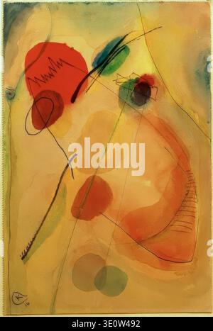 Wassily Kandinsky – Untitled, 1925 Russian Abstract Oil Geometric bold Color Stockfoto
