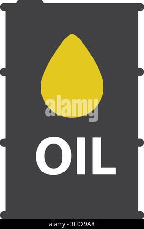 Barrel Oil Icon Design Vector Template – Rohöl Symbol für Grafik der Energie- und Erdölindustrie Stock Vektor