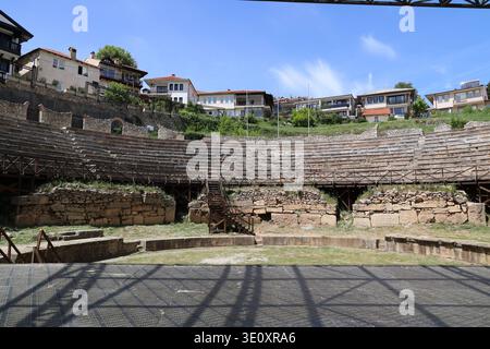 Altes Theater in der heutigen Altstadt von Ohrid, Nordmazedonien Stockfoto