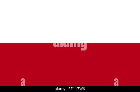 Polen Nationalflagge in exakten Proportionen - Vektor-Illustration Stockfoto