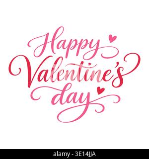 Dekorative Grußschrift mit Kalligraphie zum Valentinstag Stock Vektor