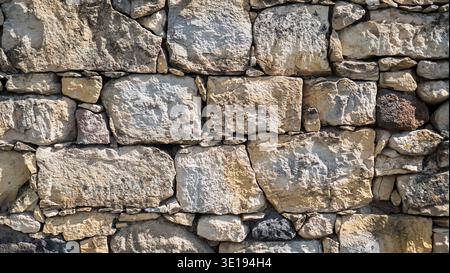 Alte Steinmauer Muster Natürlicher Felsen Hintergrund Stockfoto