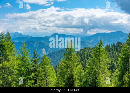 Alpenpanorama vom Goldeck in Österreich.BILD Stockfoto