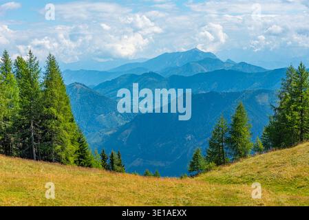 Alpenpanorama vom Goldeck in Österreich.BILD Stockfoto