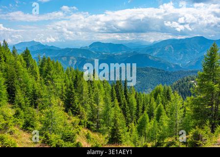Alpenpanorama vom Goldeck in Österreich.BILD Stockfoto