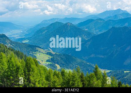 Alpenpanorama vom Goldeck in Österreich.BILD Stockfoto