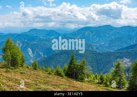 Alpenpanorama vom Goldeck in Österreich.BILD Stockfoto