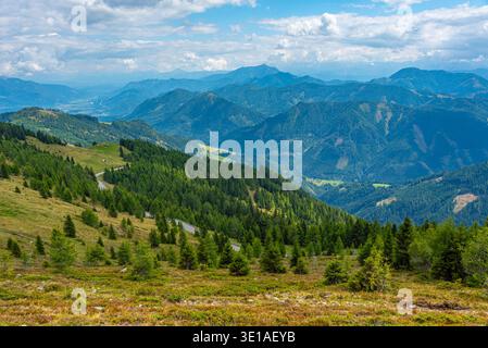 Alpenpanorama vom Goldeck in Österreich.BILD Stockfoto