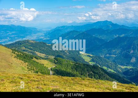 Alpenpanorama vom Goldeck in Österreich.BILD Stockfoto