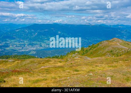 Alpenpanorama vom Goldeck in Österreich.BILD Stockfoto