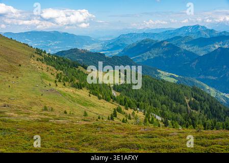 Alpenpanorama vom Goldeck in Österreich.BILD Stockfoto