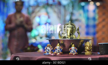 Das Ganesh Chaturthi Festival feiert Lord Ganesha Idole für die spirituelle Anbetung der Hindus Stockfoto