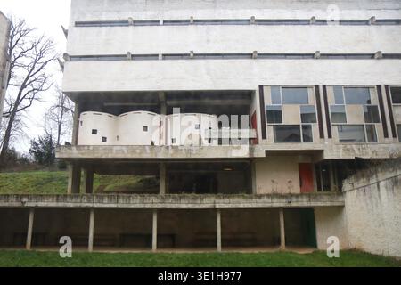Couvent de la Tourette, de l'architecte Le Corbusier, Village de Eveux, Département du Rhône, Frankreich Stockfoto