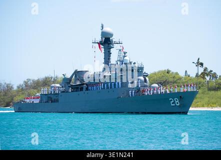 Die peruanische Korvette BAP Guise (CC-28) kommt am 28. Juni 2022 in Pearl Harbor, Hawaii (USA) an Stockfoto