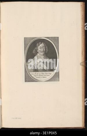 Album z portretami możnowładców świeckich i duchownych ist eine historische Sammlung von gravierten Porträts von Adligen und Geistlichen, die vor 1742 produziert wurden. Das Album enthält etwa 147 Drucke, darunter Mezzotint- und Kupferstiche von Künstlern wie Dominicus Custos, Wolfgang Kilian, Philipp Kilian und Johann Martin Lerch. Die Archivaufnahme dokumentiert eine fotografierte Seite aus dem Bildband der Frühen Neuzeit. Stockfoto