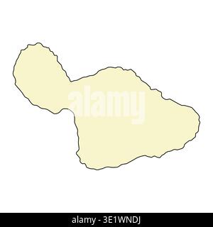 Maui Insel Karte Symbolform, Reise Web flach Konzept Symbol Vektor Illustration . Stock Vektor