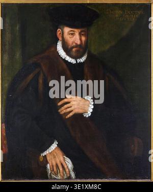 Daulo Dotto de Dauli (16. Jahrhundert) ist ein Porträt, das Sofonisba Anguissola zugeschrieben wird, einem bedeutenden italienischen Renaissance-Maler. Dieses Porträt stellt ein bedeutendes Beispiel für Renaissanceporträts dar, das den kulturellen Einfluss und die künstlerische Kompetenz der damaligen Zeit unterstreicht. Stockfoto