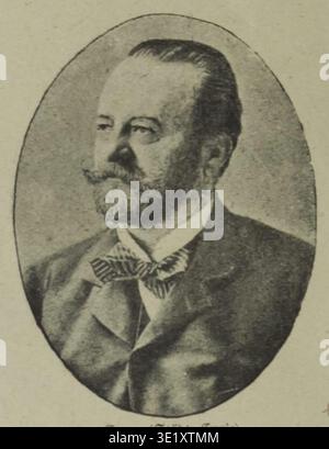 Ernst Bareuther (1850–1917) war ein österreichischer Politiker, der im österreichisch-ungarischen Reich als Mitglied des Reichsrats diente und mit deutschen liberalen politischen Bewegungen in Verbindung stand. Das Archivbild gibt ein Porträt wieder, das am 17. Januar 1901 in das interessante Blatt veröffentlicht wurde. Der historische Fotodruck dokumentiert das gedruckte Porträt, das im illustrierten Journalismus verwendet wurde. Stockfoto