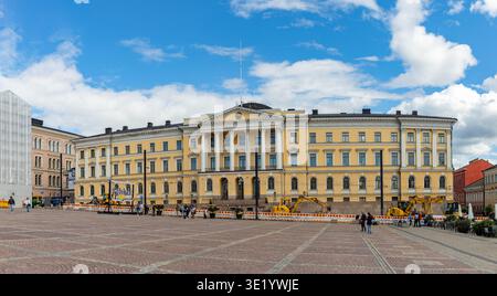 Ein Bild des Büros des finnischen Ministerpräsidenten in Helsinki. Stockfoto