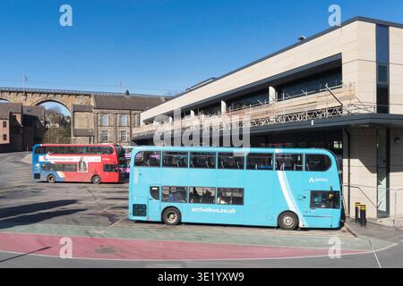 Die Reparaturen am neuen Busbahnhof Durham wurden im März 2026 in England fortgesetzt Stockfoto