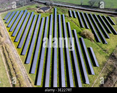 Solarpark East Sussex Stockfoto