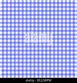 Niedliches, modisches, nahtloses Muster in Blau. vichy-Karografik mit Schottenmuster für Kleid, Rock, Schal, Überwurf, Jacke, modischer Stoffdruck Stock Vektor