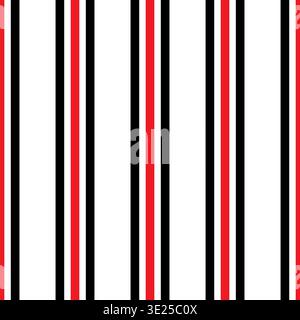Streifen Schwarzes und rotes nahtloses Muster Design Vektor Stock Vektor