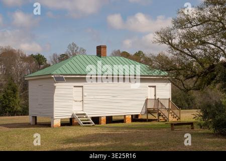 Sklavenhaus an der Redcliffe Plantation State Historic Site in Beach Island, South Carolina Stockfoto
