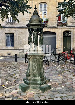 Wallace-Brunnen von Paris Geschenk an das Pariser Volk von Sir Richard Wallac; Paris Stockfoto