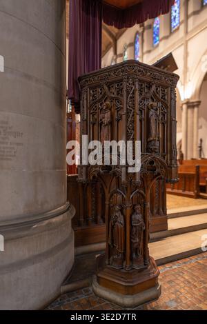 Historische Cathedral Church of St. Paul in Detroit, Michigan am 6. März 2024 Stockfoto