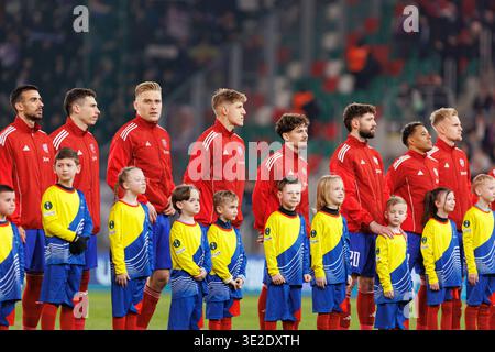 Spieler von Rakow Tschenstochau, die im Achtelfinale der UEFA Conference League zwischen den Teams von Rakow Tschenstochau und ACF Fiorentina (Ernest Kolodzi) zu sehen waren Stockfoto