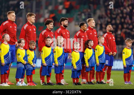 Spieler von Rakow Tschenstochau, die im Achtelfinale der UEFA Conference League zwischen den Teams von Rakow Tschenstochau und ACF Fiorentina (Ernest Kolodzi) zu sehen waren Stockfoto