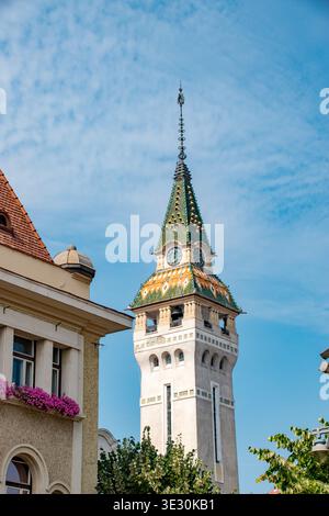 Rathaus in Targu Mures, einer Stadt im Zentrum von Siebenbürgen, Rumänien. Stockfoto