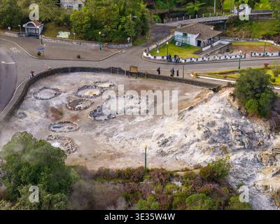 Caldeiras das Furnas in Vila das Furnas auf der Insel Sao Miguel, Azoren, Portugal Stockfoto