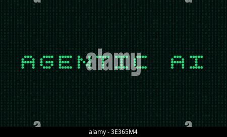 Agentic AI Autonomous Artificial Intelligence System Digital Concept Stockfoto