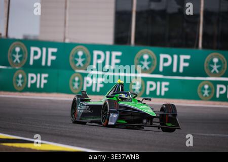 14 ERIKSSON Joel (swe), Envision Racing, Jaguar I-Type 7, Action während des Madrid ePrix, 6. Runde der ABB FIA Formel E Weltmeisterschaft 2025-26, auf dem Circuito del Jarama vom 19. Bis 21. März 2026 in Jarama, Spanien - Foto Eric Alonso / DPPI Stockfoto