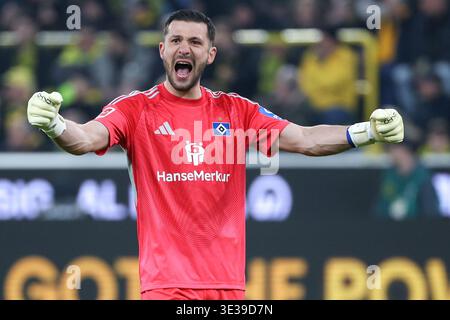 Dortmund. März 2026. Torwart Daniel Heuer Fernandes (Hamburg) beim Spiel der 1. Bundesliga - Borussia Dortmund vs. Hamburger SV (Endstand 3:2) am 21.3.2026 im Signal Iduna Park in Dortmund Torhüter Daniel Heuer Fernandes (Hamburg) während des Bundesliga-Spiels - Borussia Dortmund vs. Hamburger SV (Ergebnis 3:2) am 21. März 2026 im Signal Iduna Park in Dortmund Credit: Ralph Metzger/Alamy Live News Stockfoto