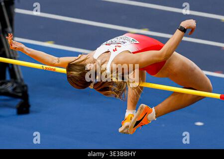 Adrianna Sulek-Schubert aus Polen trat 2026 am 22. März 2026 in Torun in Torun in der Kujawsko Pomorska Arena Torun an. (Foto: Marcel ter Bals/MTB-Photo/Alamy Live News) Stockfoto