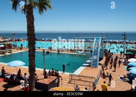 Sea Point Swimming Pool, Kapstadt, Südafrika Stockfoto