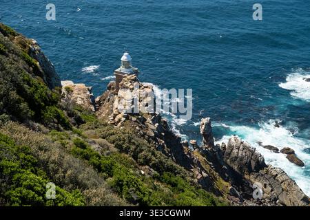 Neuer Leuchtturm in Cape Point, Cape of Good Hope, Table Mountain National Park, Kapstadt, Südafrika Stockfoto