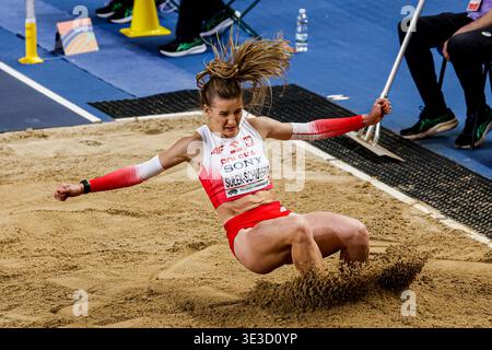 Adrianna Sulek-Schubert aus Polen trat 2026 am 22. März 2026 in Torun in Torun in der Kujawsko Pomorska Arena Torun an. (Foto: Marcel ter Bals/MTB-Photo/Alamy Live News) Stockfoto