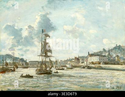 Eintritt zum Hafen von Honfleur Datum: 1863–64 Johan Barthold Jongkind (Niederländisch, 1819–1891) Stockfoto