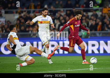 Rom, Italien. März 2026. Mario Hermoso von Roma in Aktion während des italienischen Meisterschaftsspiels Serie A zwischen AS Roma und US Lecce am 22. März 2026 im Stadio Olimpico in Rom, Italien - Credit: Federico Proietti / Alamy Live News Stockfoto